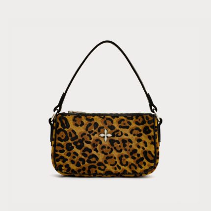 COMPASS BADGE Cross Leopard Bag (Small)