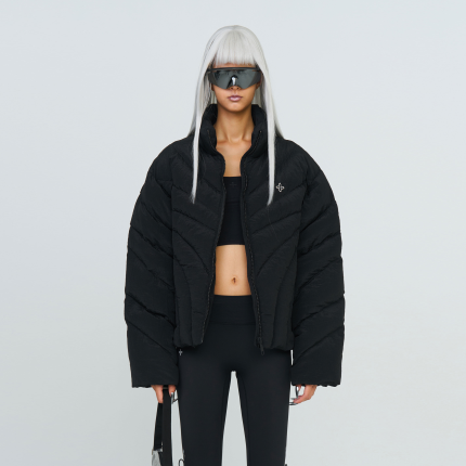 FUTURE Storm Wide Down Puff Jacket In Black