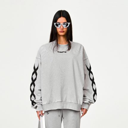 FUTURE DNA Chain Racing Oversize Hoodie Gray