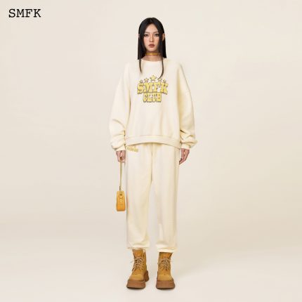 Compass Vintage College Jogging Pants In Cream