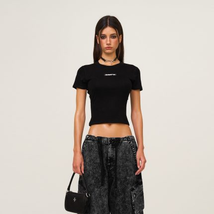 FUTURE SMFK Ripple Waist Sports Tee Black
