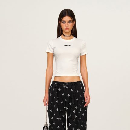 FUTURE SMFK Ripple Waist Sports Tee White