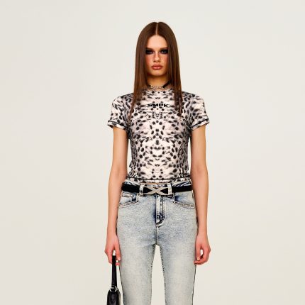 FUTURE X Ripple Sports Slim Tee White Leopard