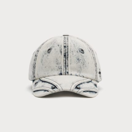 Compass Retro Cross Denim Baseball Cap White