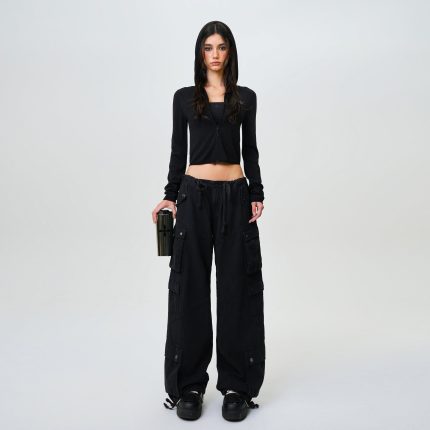 Compass Cyber Tarpan Retro Paratrooper Pants Black