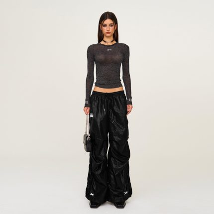 FUTURE Mirage Star Phantom Wide-Leg Sweatpants Black