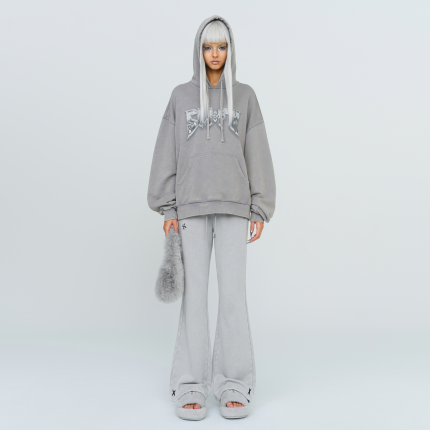 FUTURE Classic Flared Sweatpants In Gray