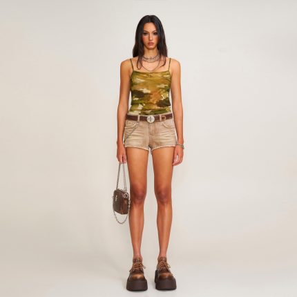 RAGE WILD DENIM SHORTS LOW WILD COWBOY BROWN