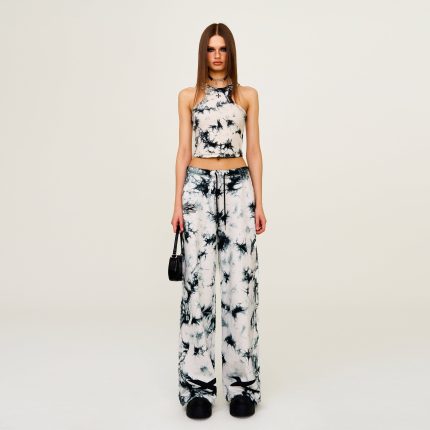 FUTURE Mirage Tie-dye Training Pants Black and White