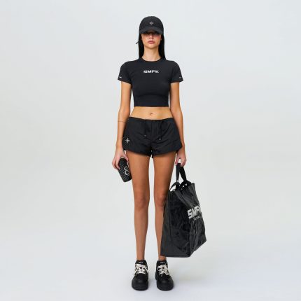 Ancient Myth Alloy Skin Low-Waist Jogging Shorts Black