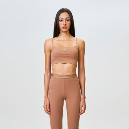 Compass Hug Ultra-Short Sports Strap Top Nude