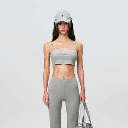 Compass Hug Ultra-Short Sports Strap Top Gray