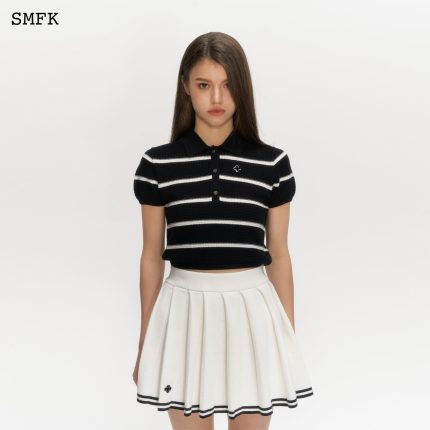 Campus Black Stripe Polo
