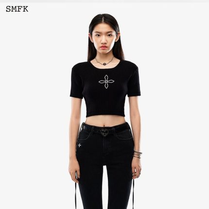 Compass Flower of Dark Classic Cashmere Short Tee Black
