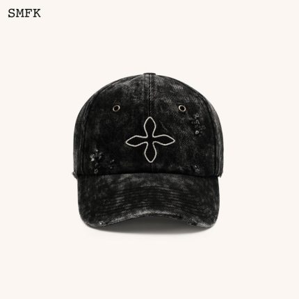 Compass Cross Denim Baseball Cap