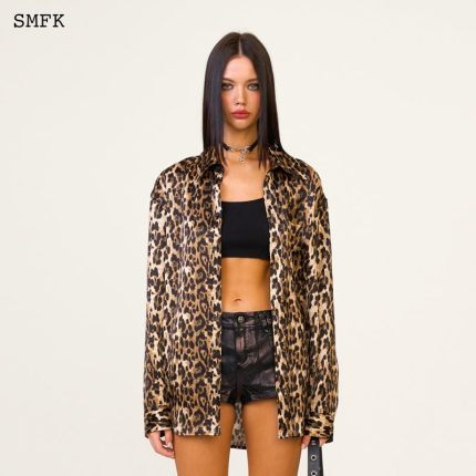 Compass Leopard Prints Loose Shirt