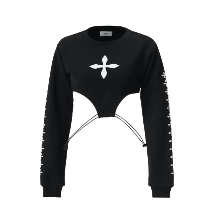 Deconstructed Sport Sweater Black