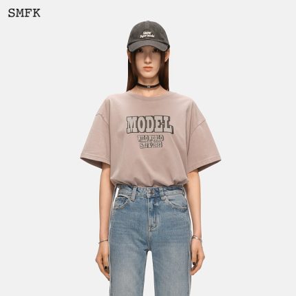 Oversized Model Vintage Tee Forest Grey