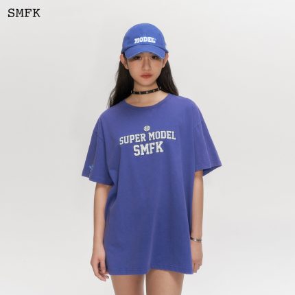 Oversized Super Model Navy T-shirt