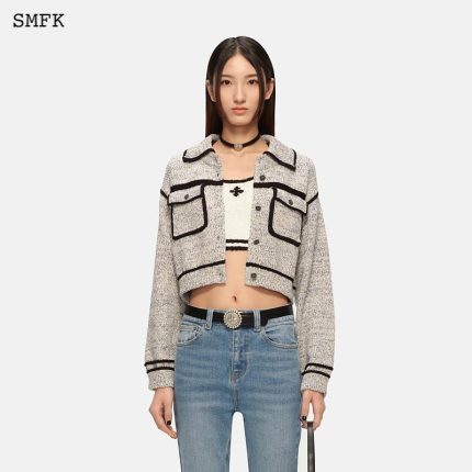 Popcorn College Knit Jacket