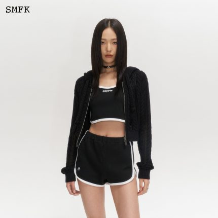 Wilderness Black Knitted Hoodie