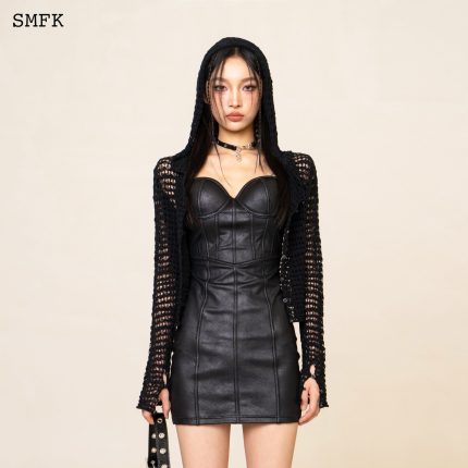 WildWorld Black Jellyfish Knitted Hoodie